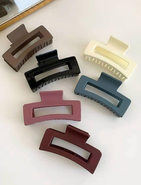 M/L/XL Matte Hair Claw Clip - Multiple Packs