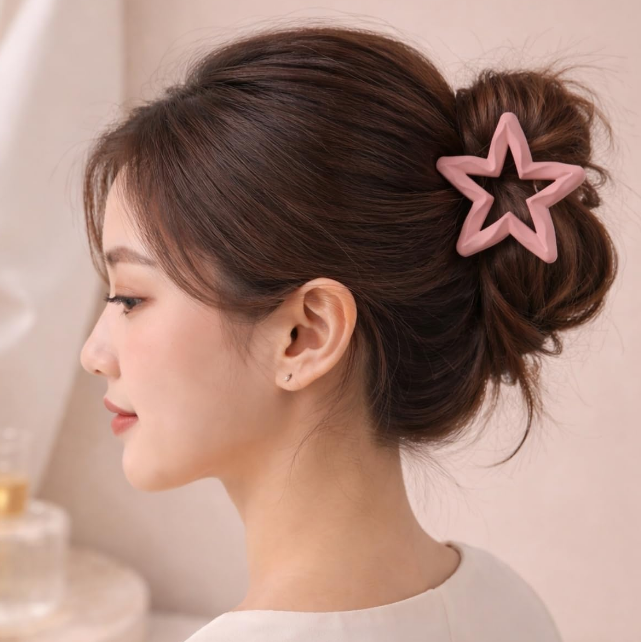 Fancy Star Shape Matte Hair Claw Clip - Multiple Packs