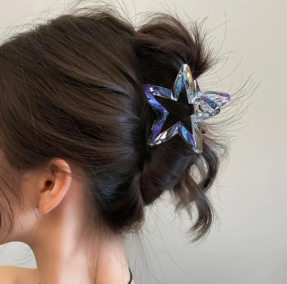 Stylish Star Shape Crystal Hair Claw Clip - Multiple Packs