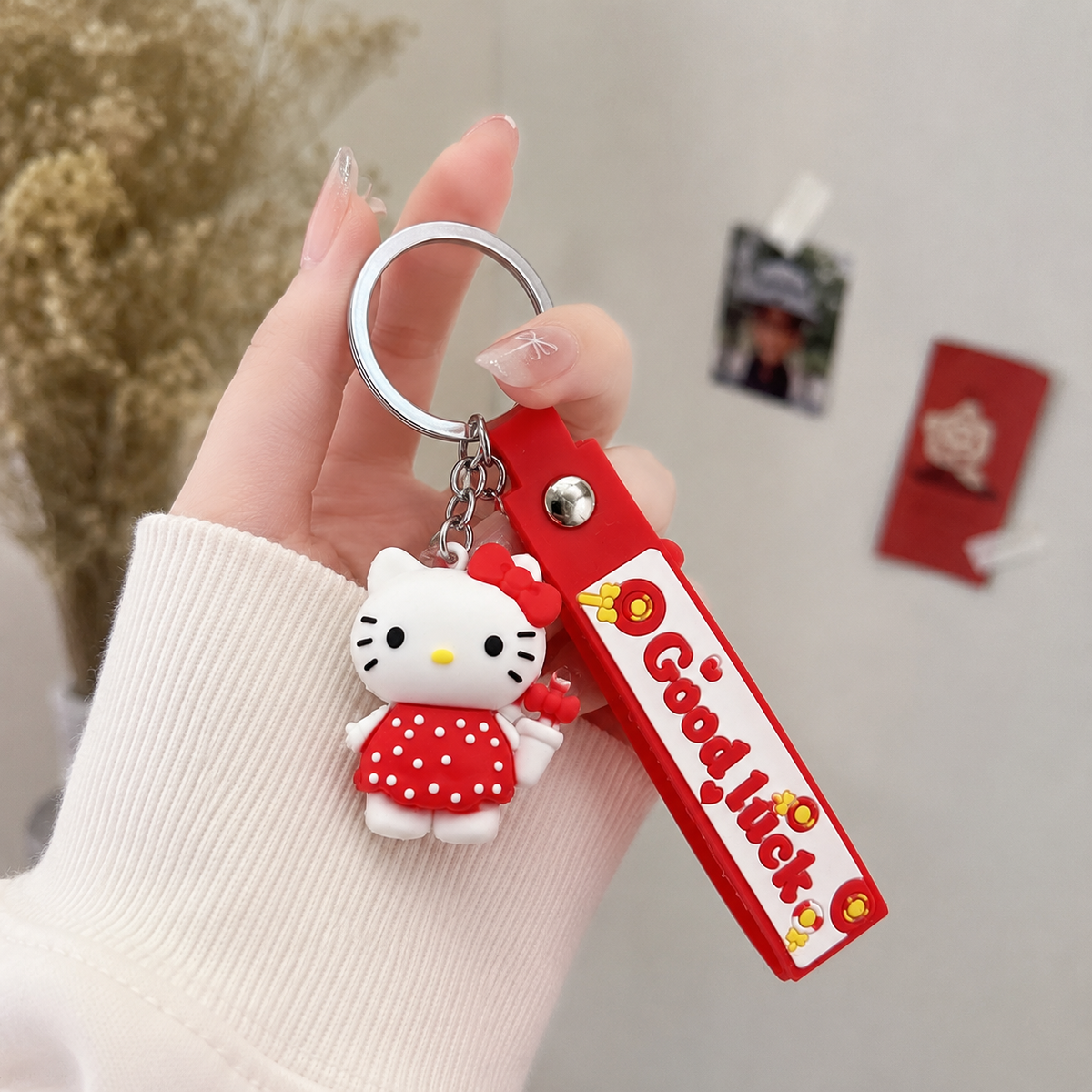 Adorable Kitty Keychain with Strap