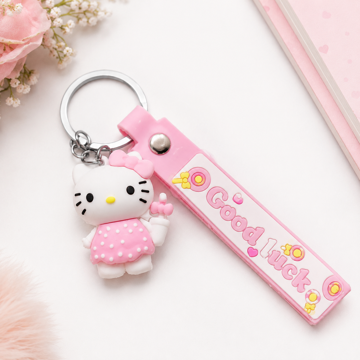Adorable Kitty Keychain with Strap