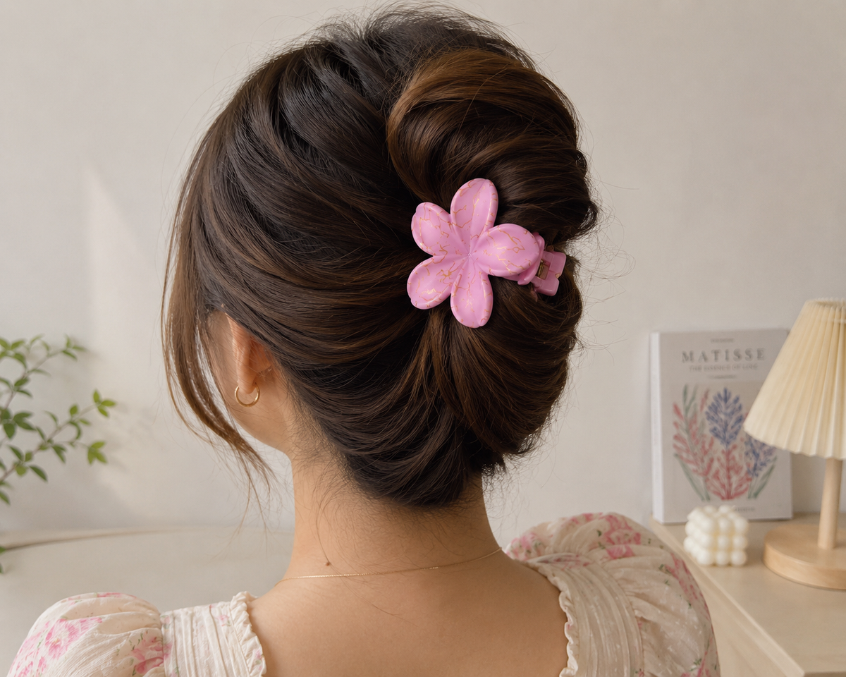 Medium Flower Hair Claw Clip - Multiple Colors