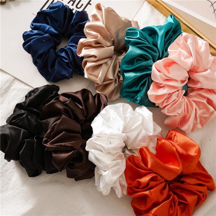 Large Premium Silk Hair Scrunchies
