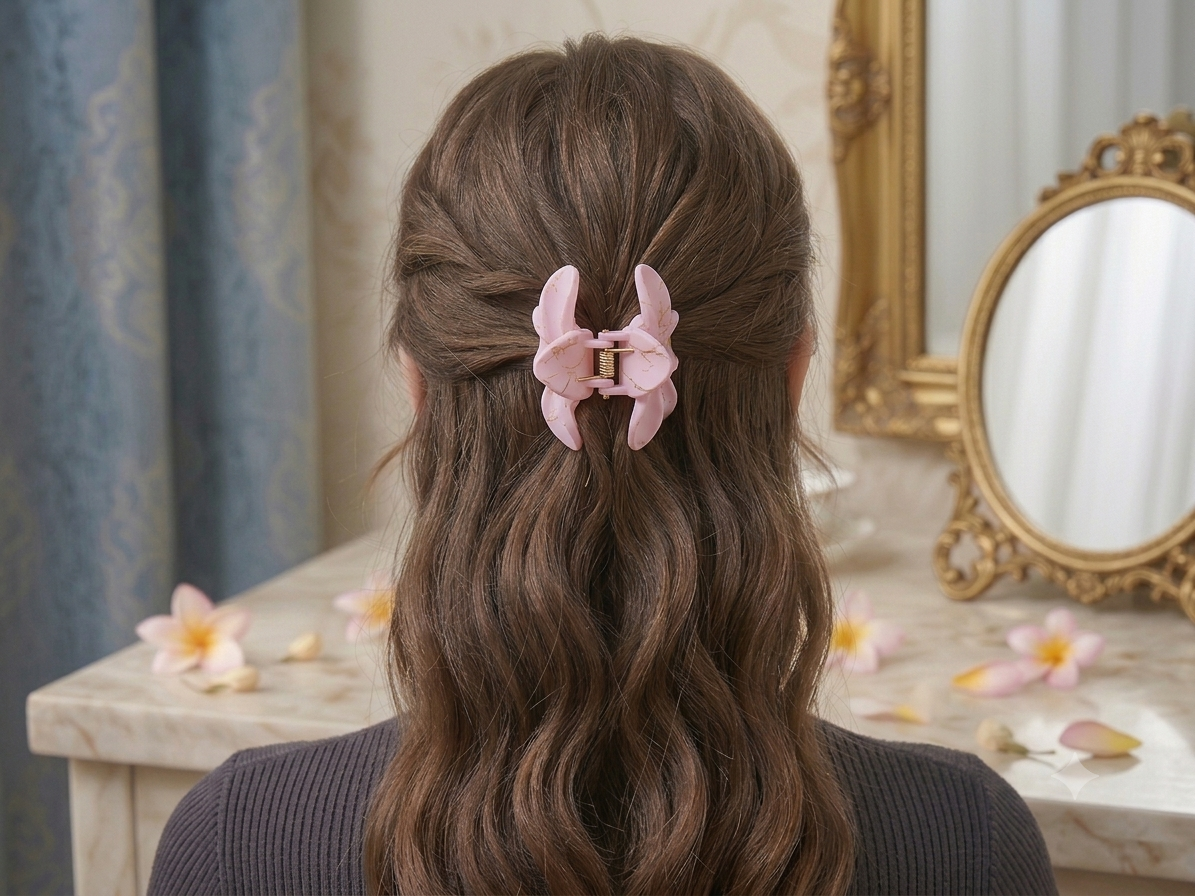 Medium Flower Hair Claw Clip - Multiple Colors
