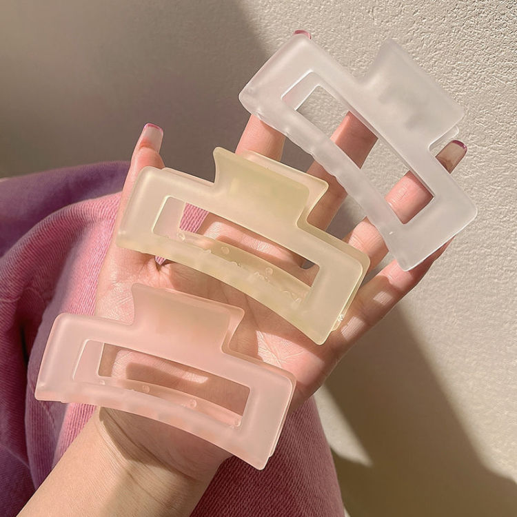 Large Pastel Rectangular Hair Claw Clip - Multiple Packs