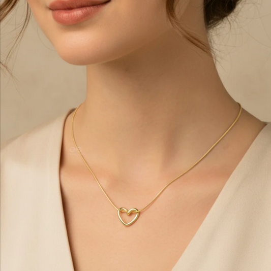 Elegant Gold Heart Necklace
