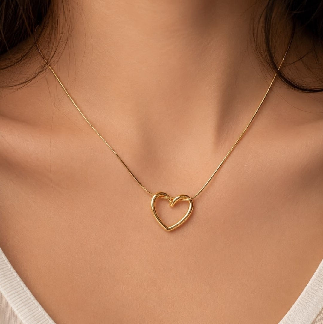 Elegant Gold Heart Necklace