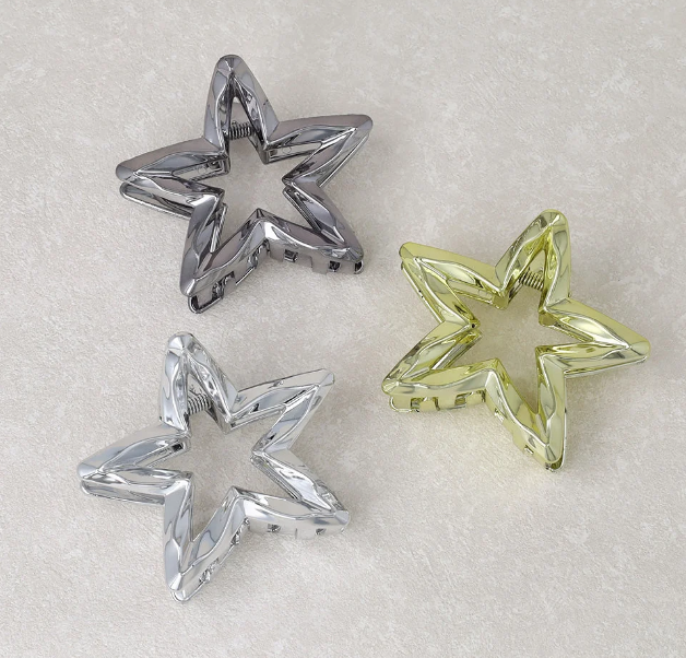 Stylish Star Shape Crystal Hair Claw Clip - Multiple Packs