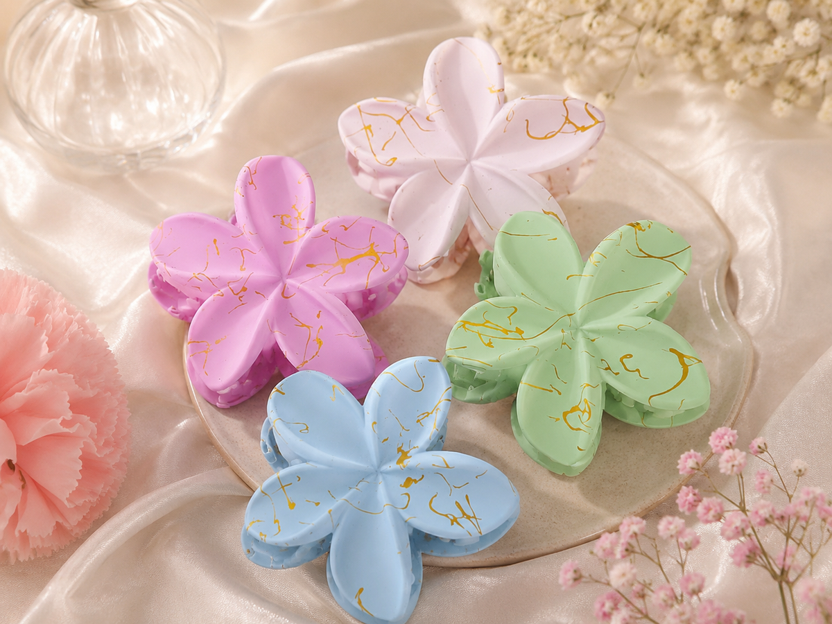 Medium Flower Hair Claw Clip - Multiple Colors