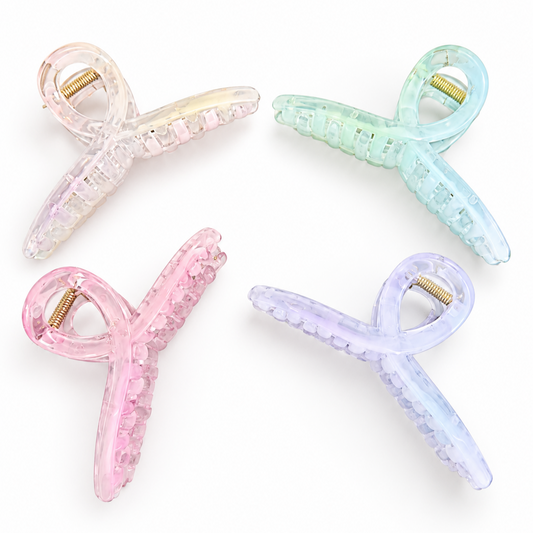 Large Pastel Loop Hair Claw Clip – Elegant Everyday Hair Accessory