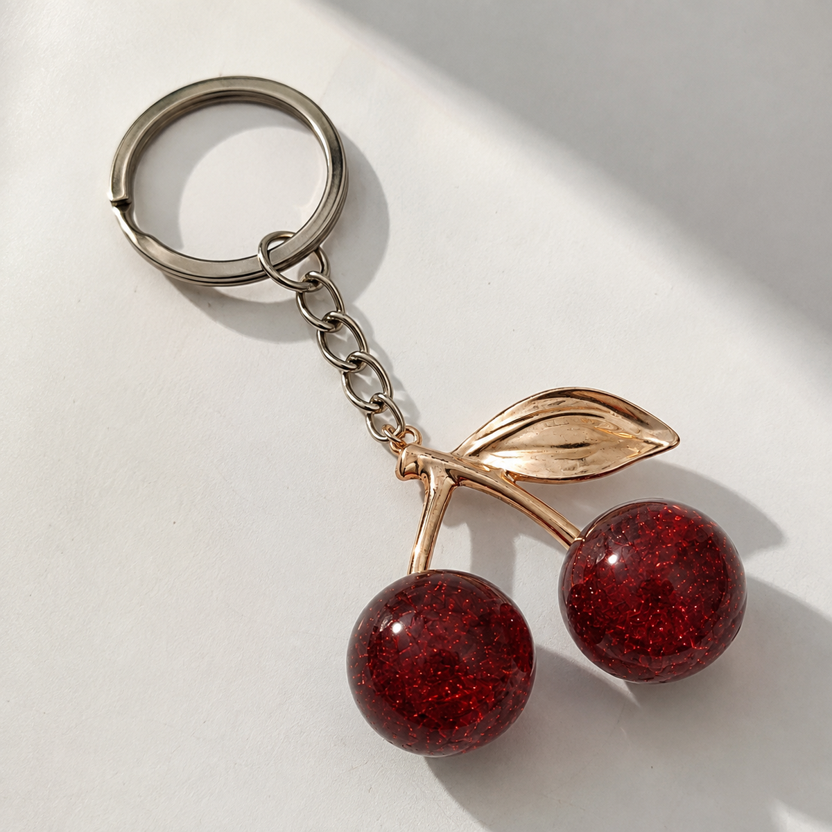 Stylish Cherry Keychain