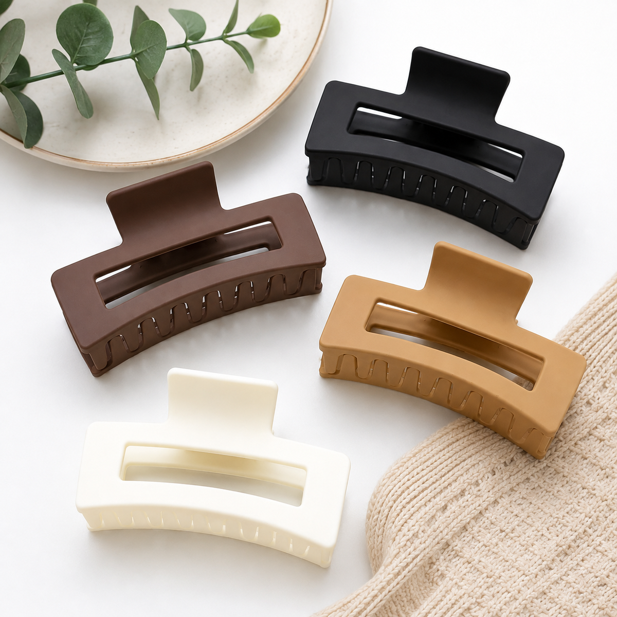 M/L/XL Matte Hair Claw Clip - Multiple Packs