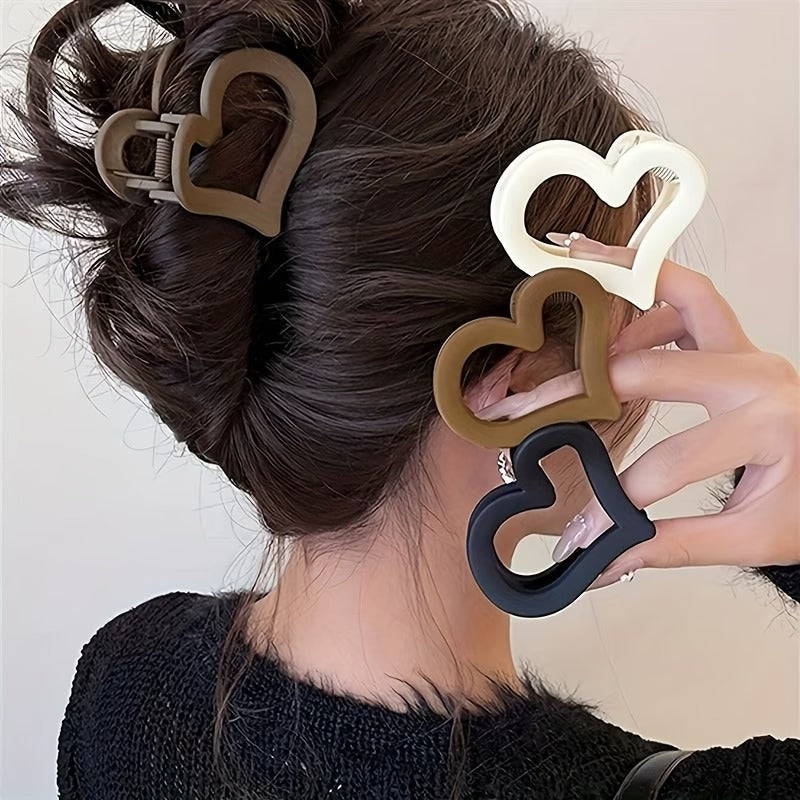 Matte Heart Hair Clip – Small & Medium Sizes
